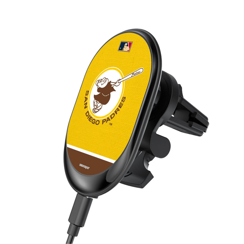 San Diego Padres 1969-1984 - Cooperstown Collection Endzone Solid Wireless Mag Car Charger