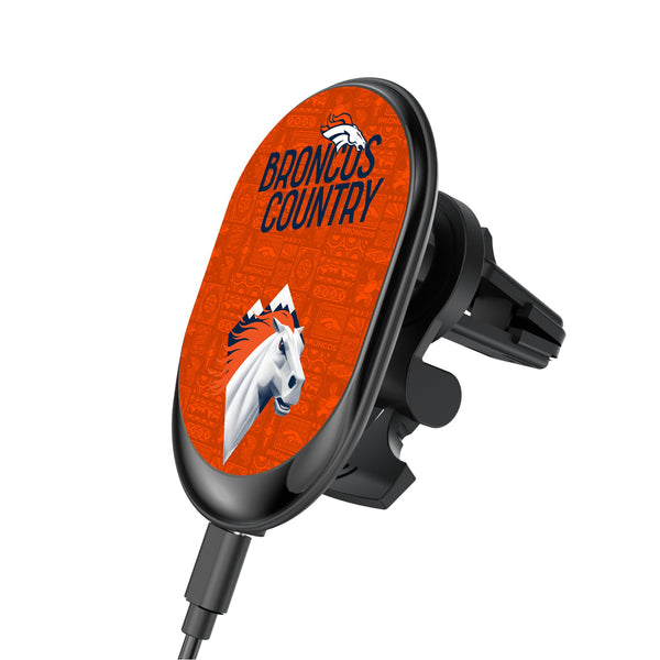 Denver Broncos 2024 Illustrated Limited Edition Wireless Car Charger