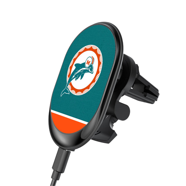 Miami Dolphins 1966-1973 Historic Collection Endzone Solid Wireless Mag Car Charger