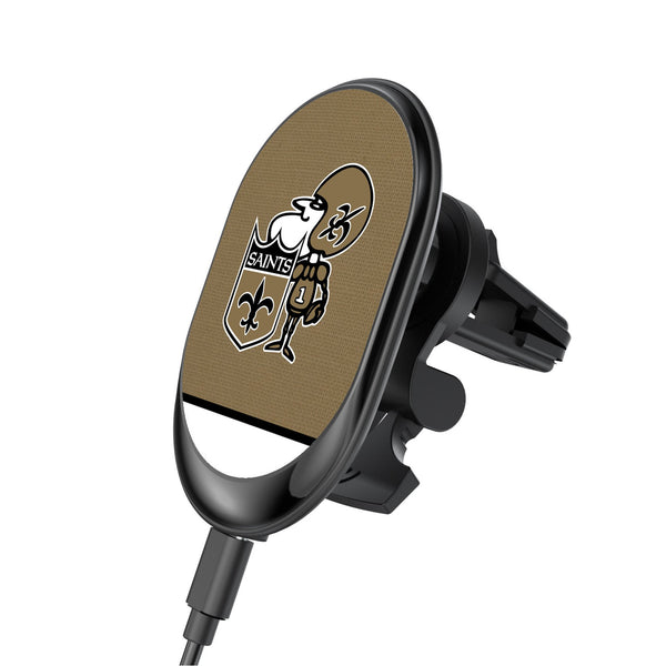 New Orleans Saints Historic Collection Endzone Solid Wireless Mag Car Charger