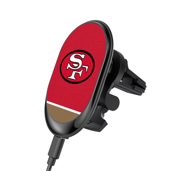 San Francisco 49ers Historic Collection Endzone Solid Wireless Mag Car Charger