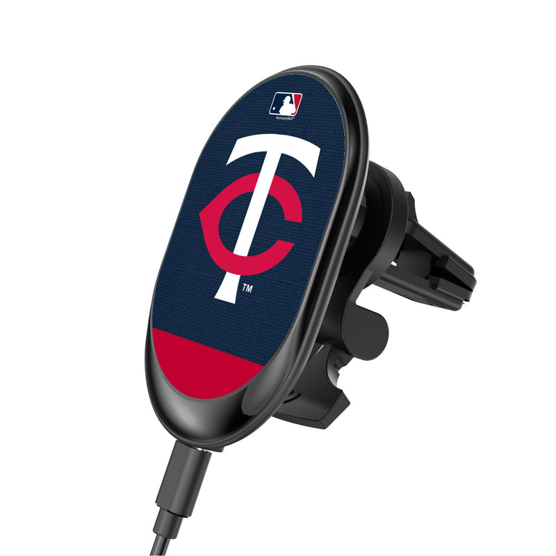 Minnesota Twins Endzone Solid Wireless Mag Car Charger