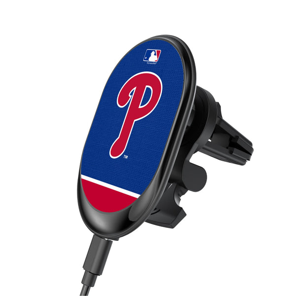 Philadelphia Phillies Endzone Solid Wireless Mag Car Charger