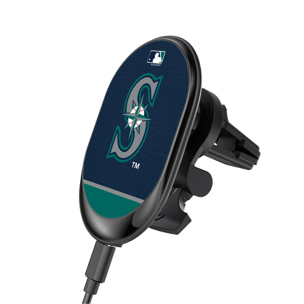 Seattle Mariners Endzone Solid Wireless Mag Car Charger