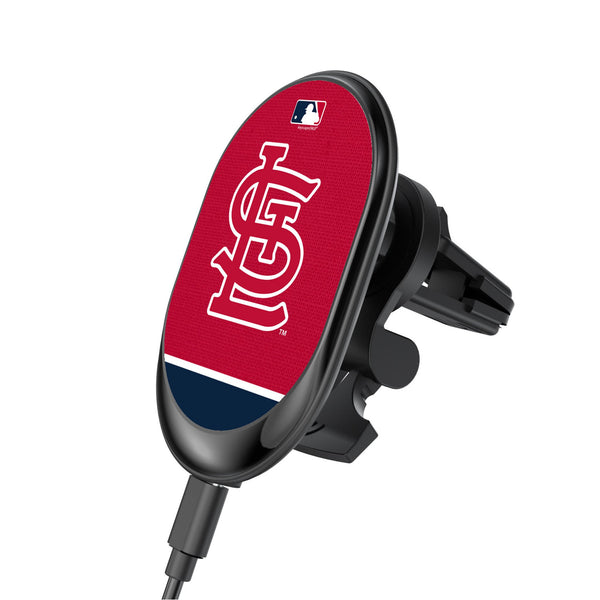 St Louis Cardinals Endzone Solid Wireless Mag Car Charger