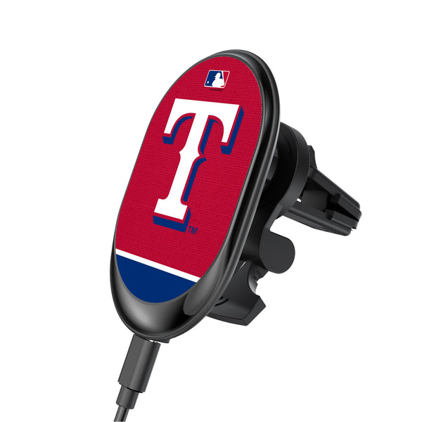 Texas Rangers Endzone Solid Wireless Mag Car Charger