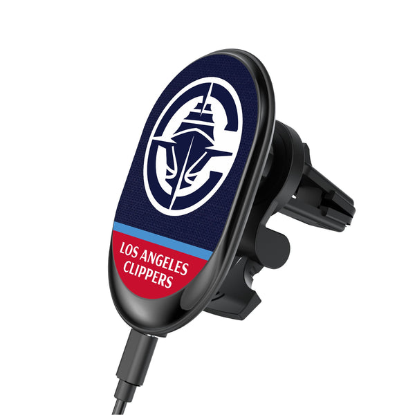 Los Angeles Clippers Endzone Solid Wireless Mag Car Charger