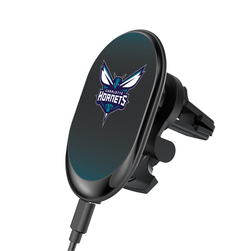 Charlotte Hornets Linen Wireless Mag Car Charger