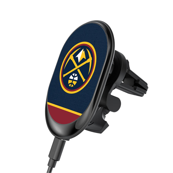 Denver Nuggets Endzone Solid Wireless Mag Car Charger