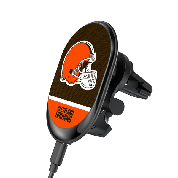 Cleveland Browns Endzone Solid Wireless Mag Car Charger