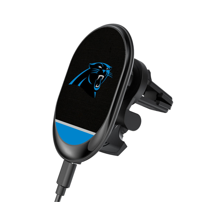 Carolina Panthers Endzone Solid Wireless Mag Car Charger