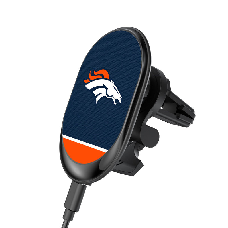 Denver Broncos Endzone Solid Wireless Mag Car Charger