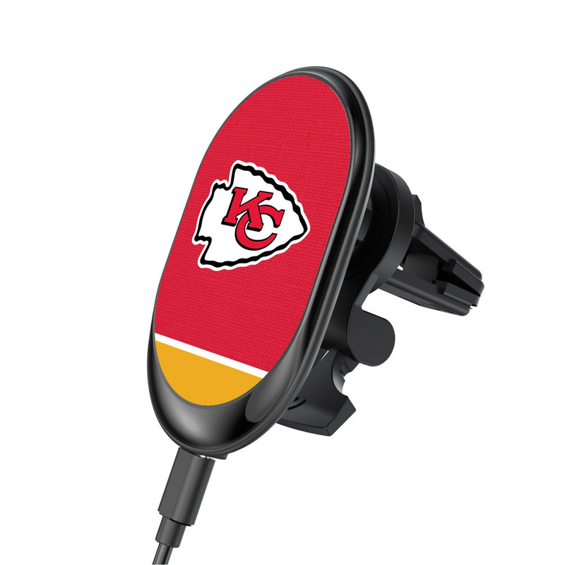 Kansas City Chiefs Endzone Solid Wireless Mag Car Charger