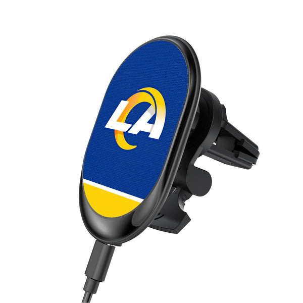 Los Angeles Rams Endzone Solid Wireless Mag Car Charger