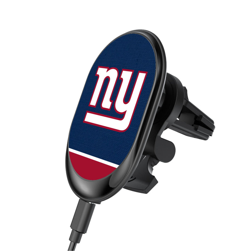 New York Giants Endzone Solid Wireless Mag Car Charger