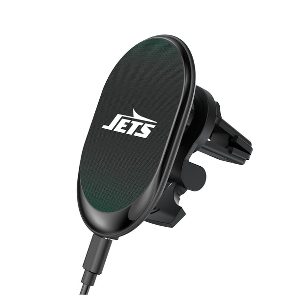 New York Jets Linen Wireless Mag Car Charger