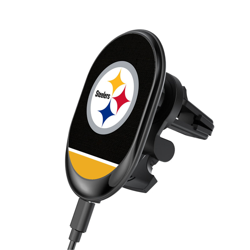 Pittsburgh Steelers Endzone Solid Wireless Mag Car Charger