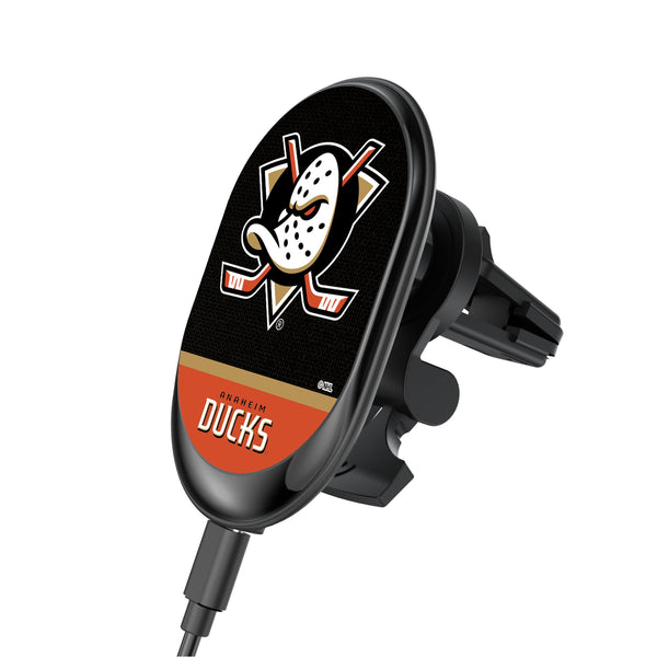 Anaheim Ducks Endzone Solid Wireless Mag Car Charger