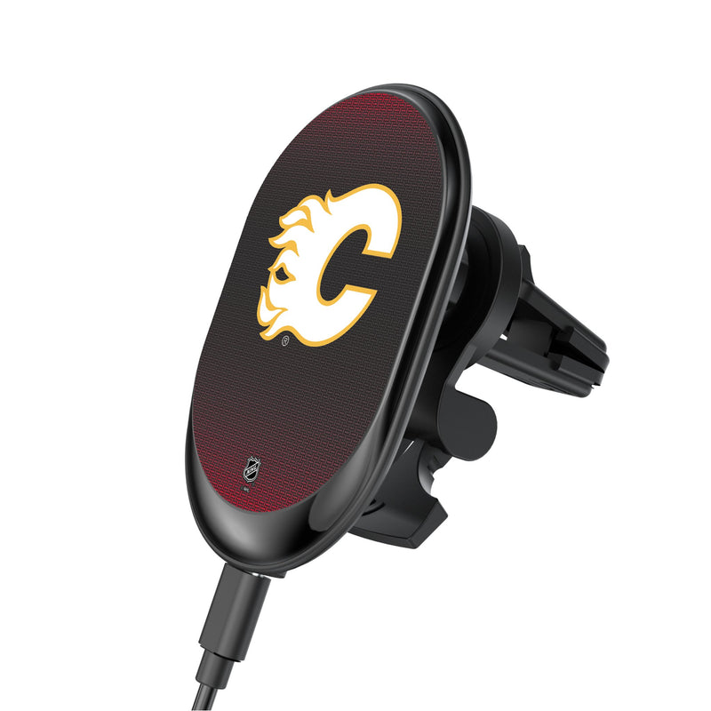 Calgary Flames Linen Wireless Mag Car Charger