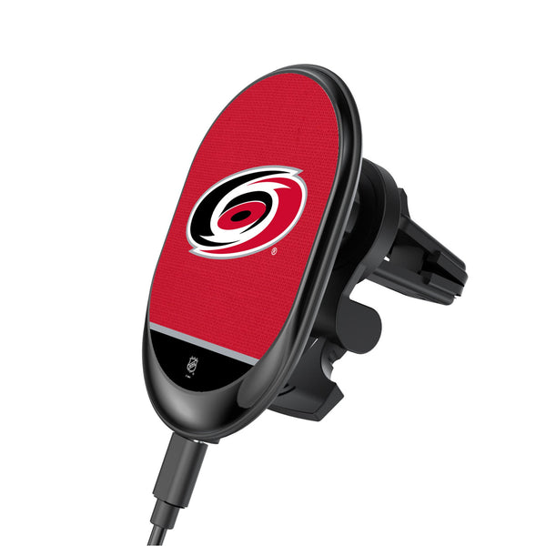 Carolina Hurricanes Endzone Solid Wireless Mag Car Charger