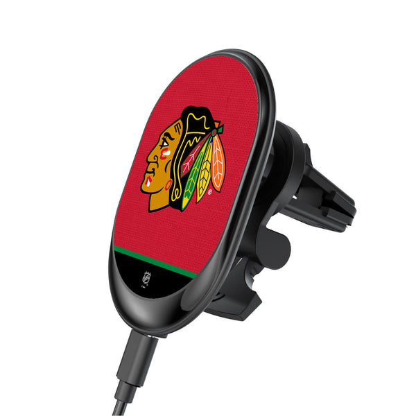 Chicago Blackhawks Endzone Solid Wireless Mag Car Charger