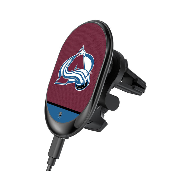 Colorado Avalanche Endzone Solid Wireless Mag Car Charger