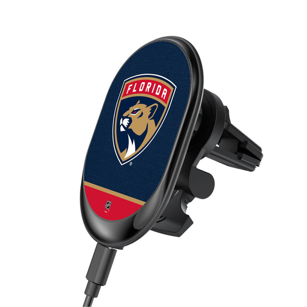 Florida Panthers Endzone Solid Wireless Mag Car Charger