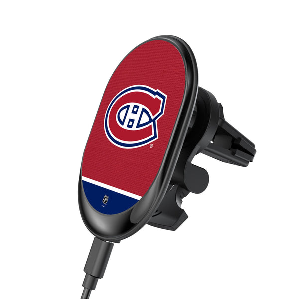 Montreal Canadiens Endzone Solid Wireless Mag Car Charger