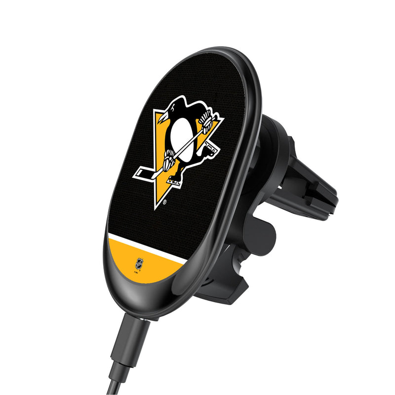 Pittsburgh Penguins Endzone Solid Wireless Mag Car Charger