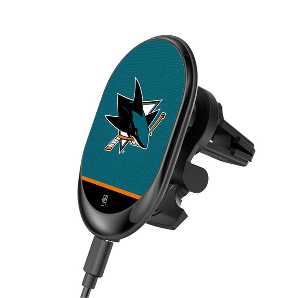 San Jose Sharks Endzone Solid Wireless Mag Car Charger