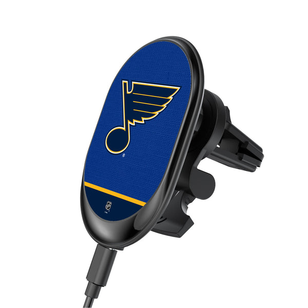 St. Louis Blues Endzone Solid Wireless Mag Car Charger