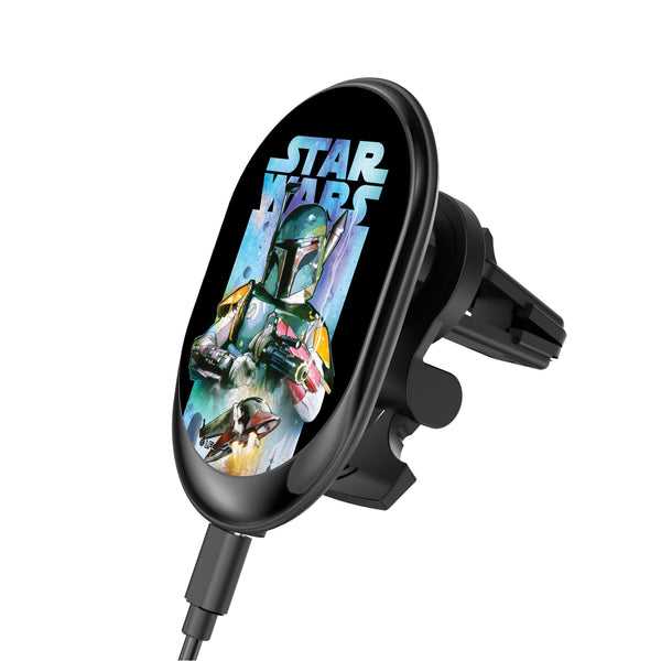 Star Wars Boba Fett Portrait Collage Wireless Mag Car Charger