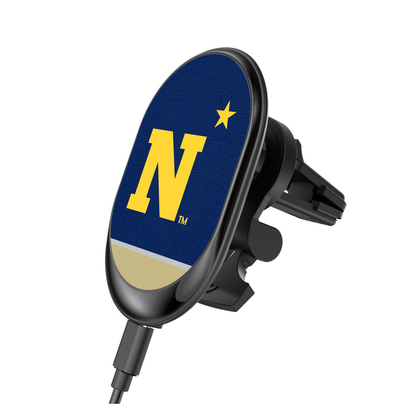 United State Naval Academy Midshipmen Endzone Solid Wireless Mag Car Charger