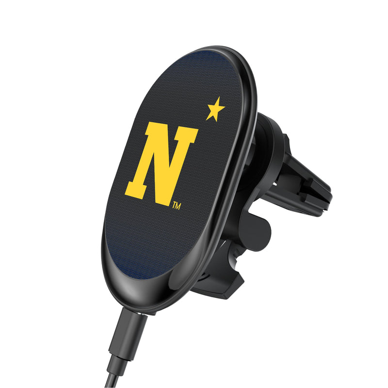 United State Naval Academy Midshipmen Linen Wireless Mag Car Charger