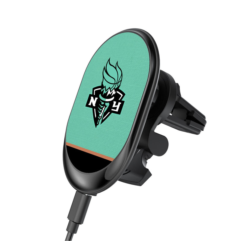 New York Liberty Endzone Solid Wireless Mag Car Charger