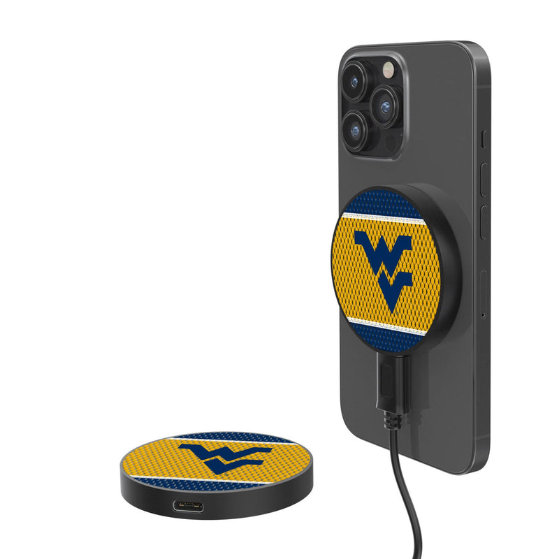 West Virginia University Mountaineers Mesh 15-Watt Wireless Magnetic Charger