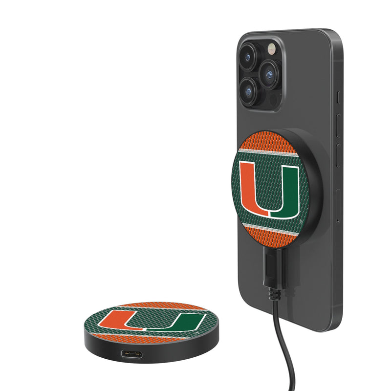 University of Miami Hurricanes Mesh 15-Watt Wireless Magnetic Charger