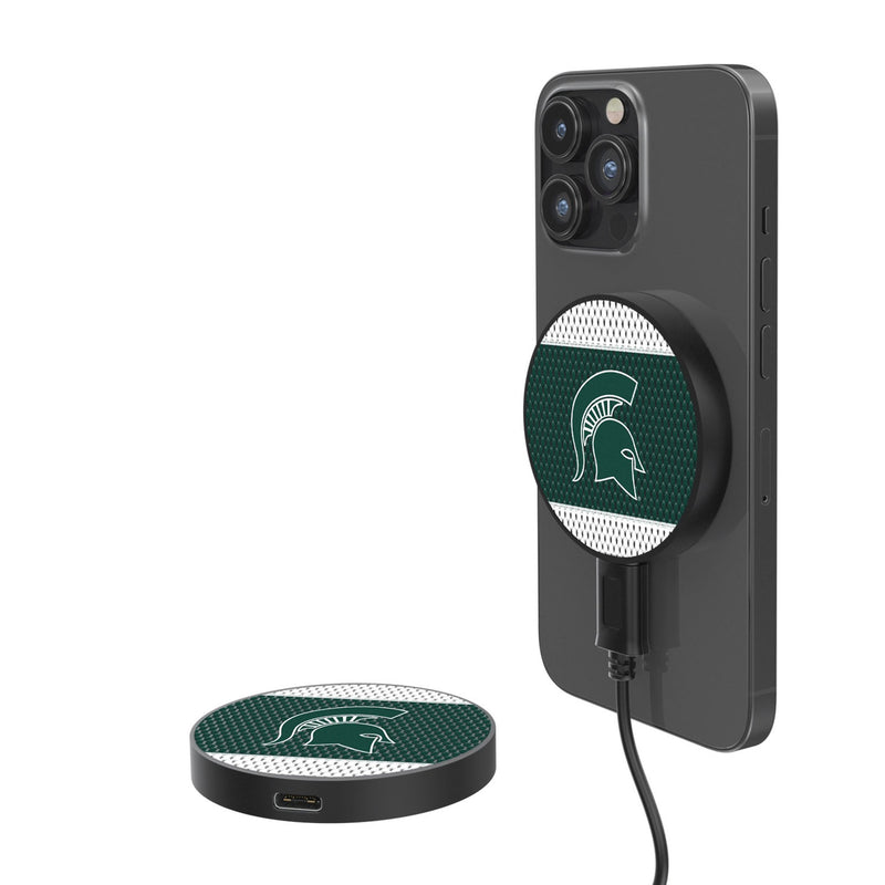 Michigan State University Spartans Mesh 15-Watt Wireless Magnetic Charger