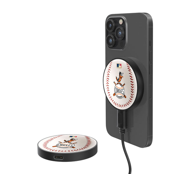 Baltimore Orioles 1954-1963 - Cooperstown Collection Baseball 15-Watt Wireless Magnetic Charger