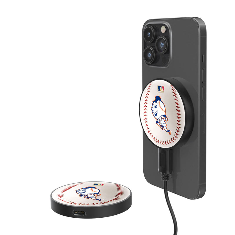 New York Mets 2014 - Cooperstown Collection Baseball 15-Watt Wireless Magnetic Charger