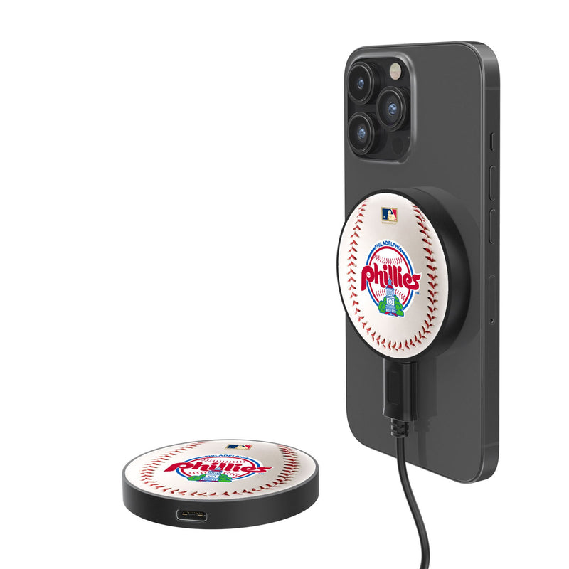 Philadelphia Phillies 1984-1991 - Cooperstown Collection Baseball 15-Watt Wireless Magnetic Charger