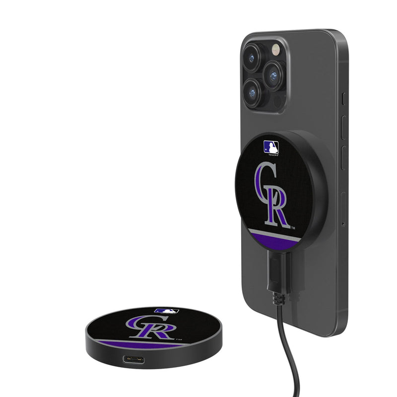 Colorado Rockies Stripe 15-Watt Wireless Magnetic Charger