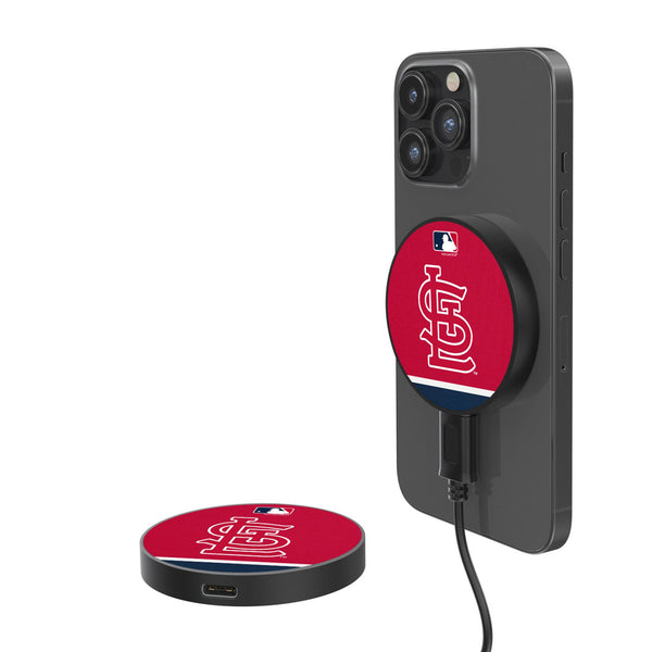 St Louis Cardinals Stripe 15-Watt Wireless Magnetic Charger