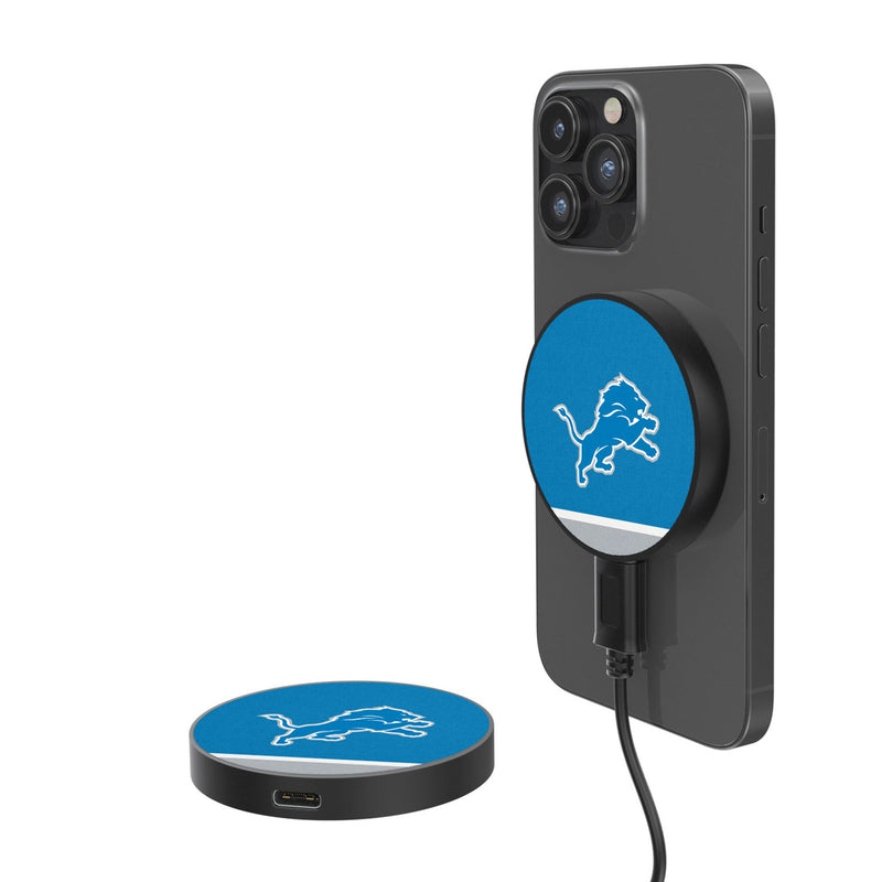 Detroit Lions Stripe 15-Watt Wireless Magnetic Charger