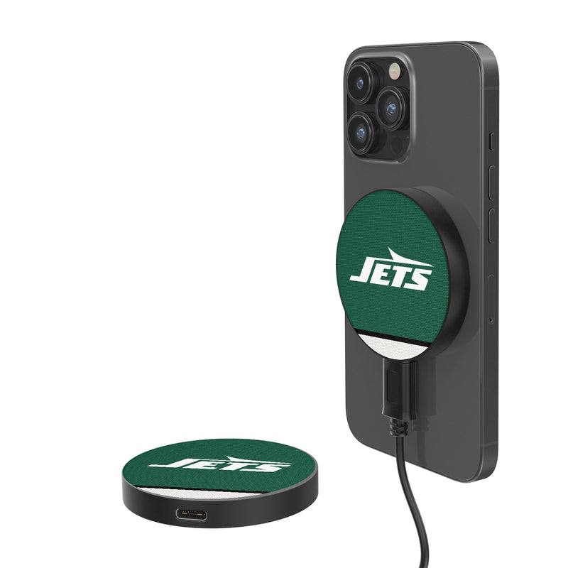 New York Jets Stripe 15-Watt Wireless Magnetic Charger