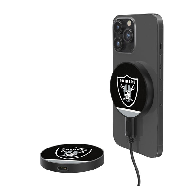 Las Vegas Raiders Stripe 15-Watt Wireless Magnetic Charger