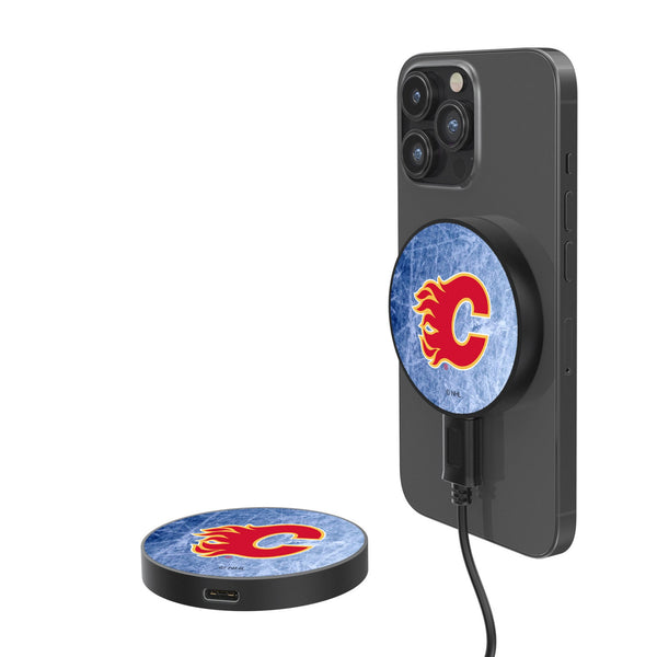 Calgary Flames Ice Flood 15-Watt Wireless Magnetic Charger