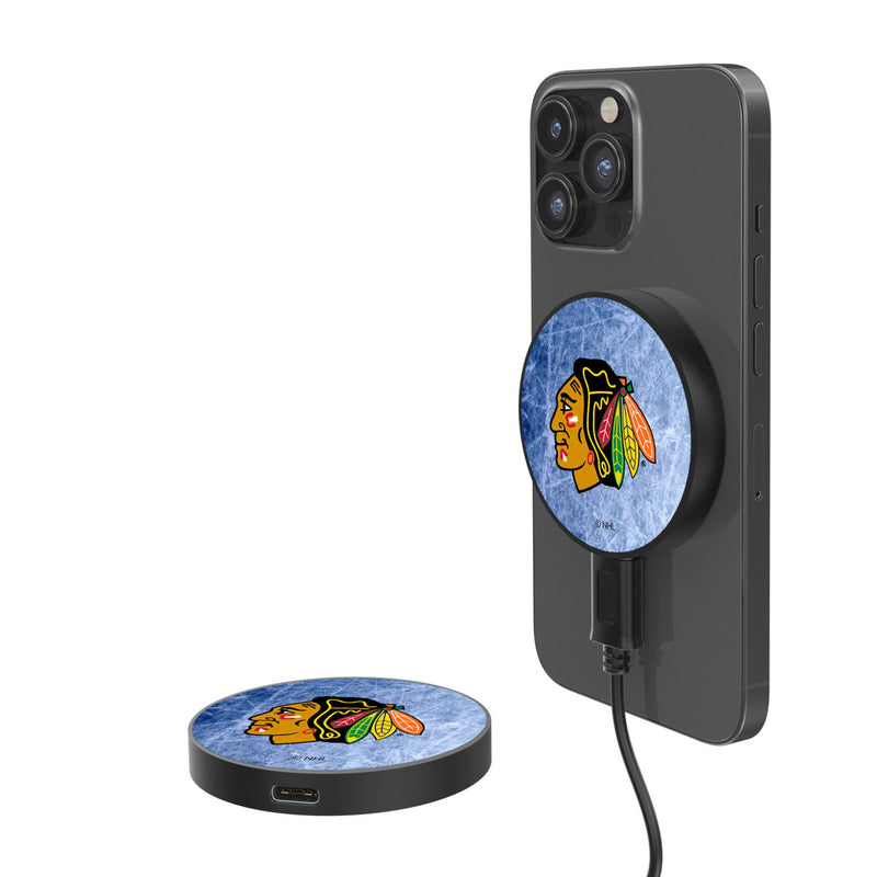 Chicago Blackhawks Ice Flood 15-Watt Wireless Magnetic Charger