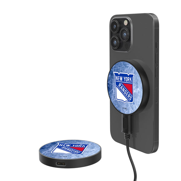 New York Rangers Ice Flood 15-Watt Wireless Magnetic Charger