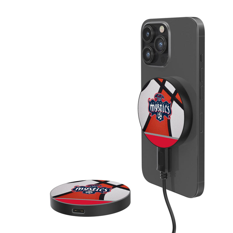 Washington Mystics Basketball 15-Watt Wireless Magnetic Charger